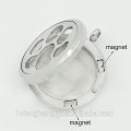 High polished cute paw magnetic Perfume locket wholesale 316L Stainless Steel perfume locket